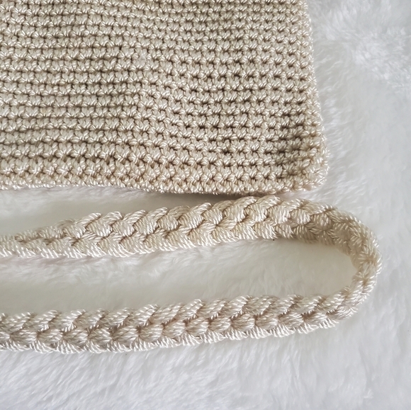 The Sak Crochet Cream Off White Rectangle Essential Phone Crossbody Bag - Picture 3 of 10